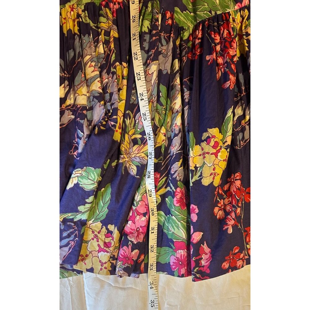 VTG Laura Ashley M Floral Tiered Midi Prairie Skirt Cottage 80s Boho Festival - Picture 9 of 11